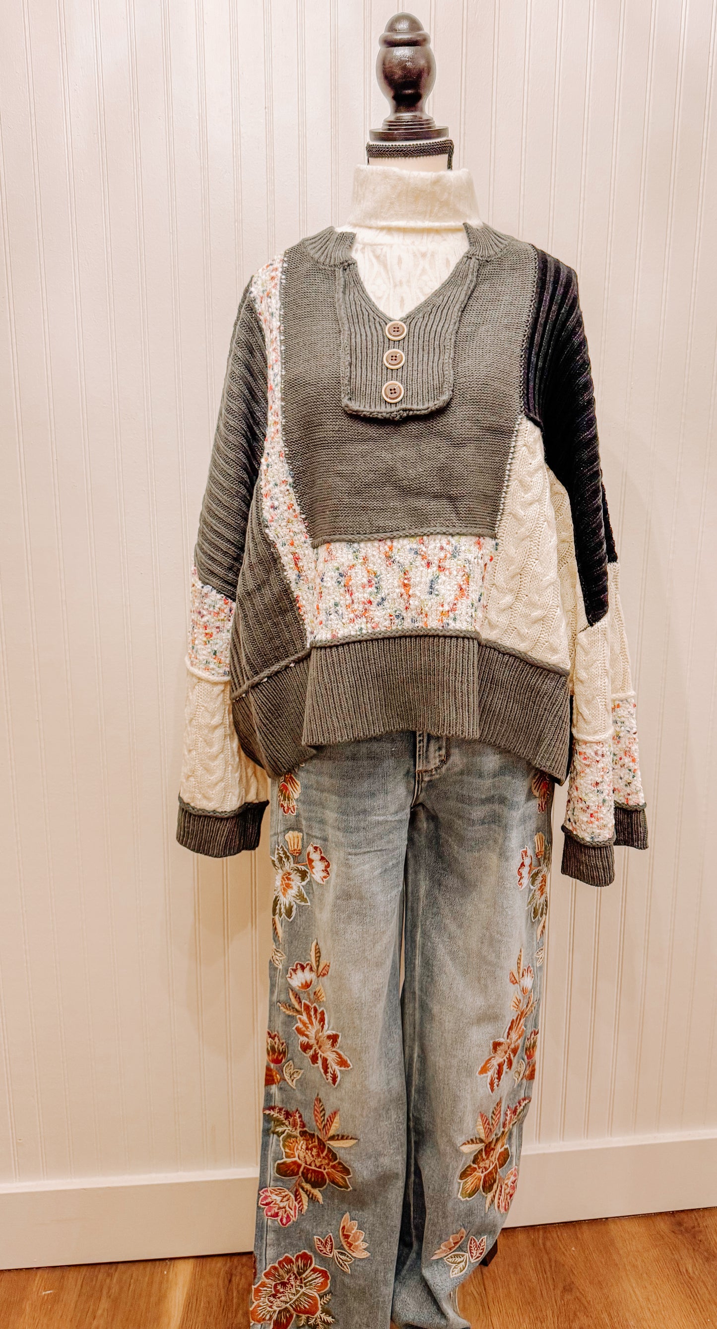 Chunky knit playful sweater.