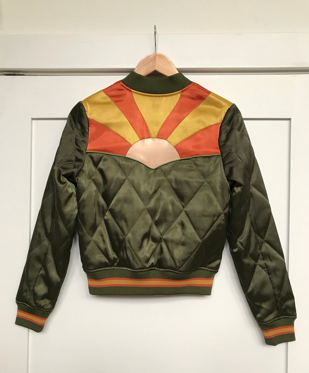 Classic Rock Couture bomber jacket in Olive green.